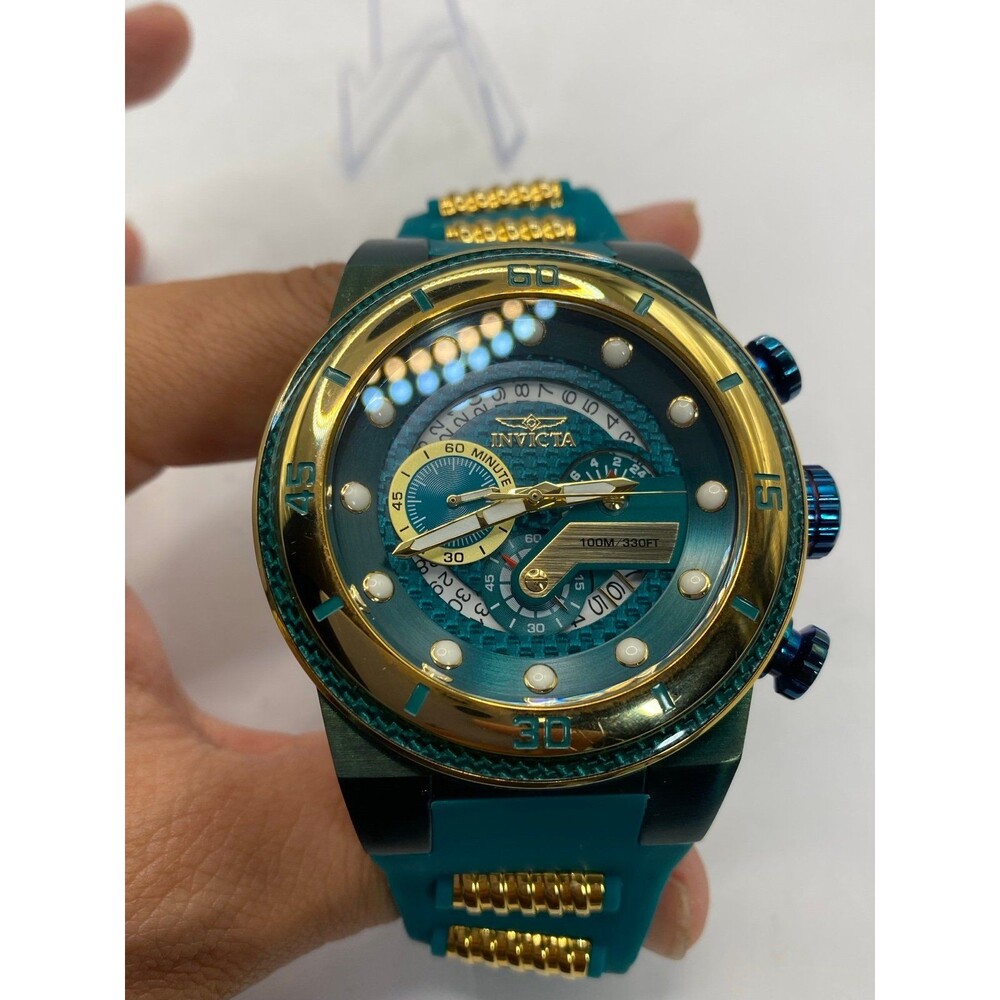 Invicta S1 Rally Chronograph Quartz Men's Watch Blue Dial Gold-Tone 40764